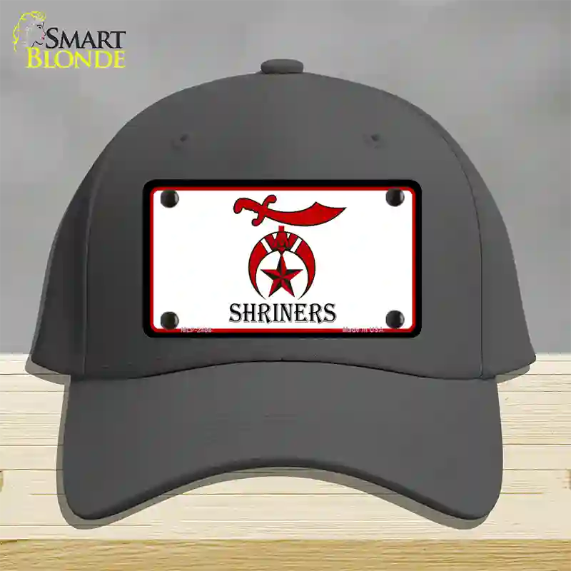 Shriners Logo Novelty License Plate Hat Cotton / Charcoal