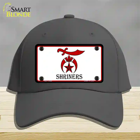 Shriners Logo Novelty License Plate Hat Cotton / Charcoal