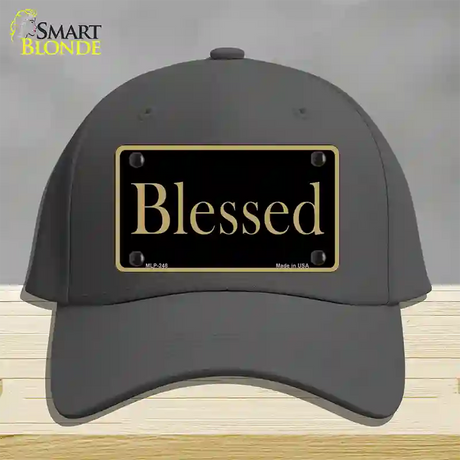 Blessed Gold Novelty License Plate Hat Cotton / Charcoal