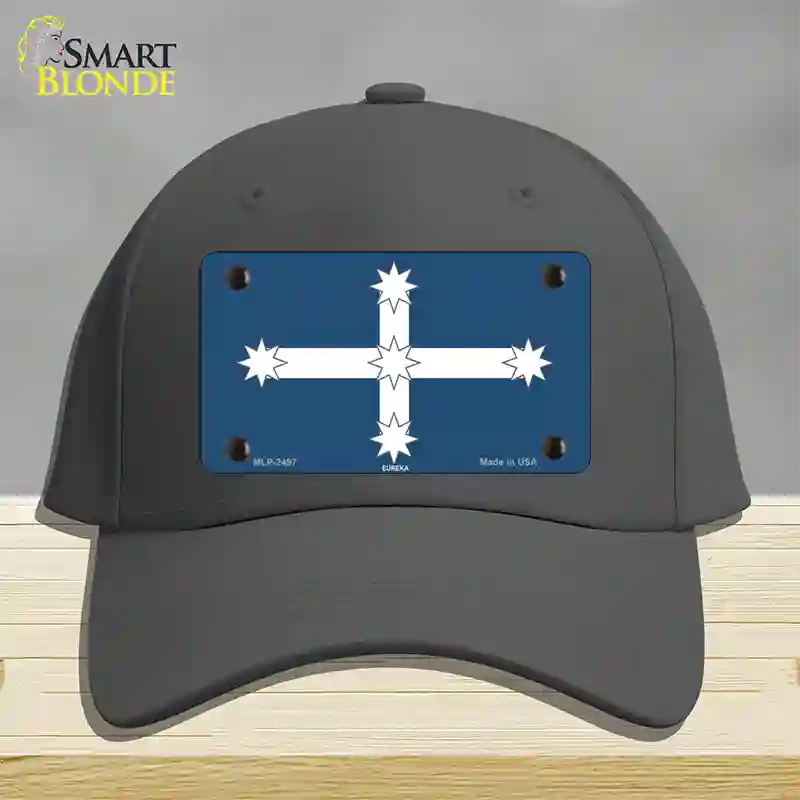 Eureka Flag Novelty License Plate Hat Cotton / Charcoal