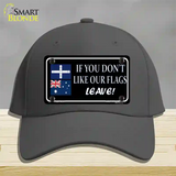 If You Dont Like Our Flag Leave Novelty License Plate Hat Cotton / Charcoal