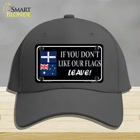 If You Dont Like Our Flag Leave Novelty License Plate Hat Cotton / Charcoal