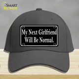 My Next Girlfriend Novelty License Plate Hat Cotton / Charcoal