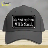 My Next Boyfriend Novelty License Plate Hat Cotton / Charcoal