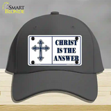 Christ Is The Answer Novelty License Plate Hat Cotton / Charcoal