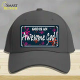 God Is An Awesome God Novelty License Plate Hat Cotton / Charcoal