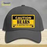 Caution Bears Novelty License Plate Hat Cotton / Charcoal