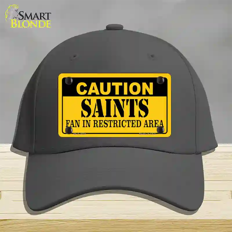 Caution Saints Novelty License Plate Hat Cotton / Charcoal