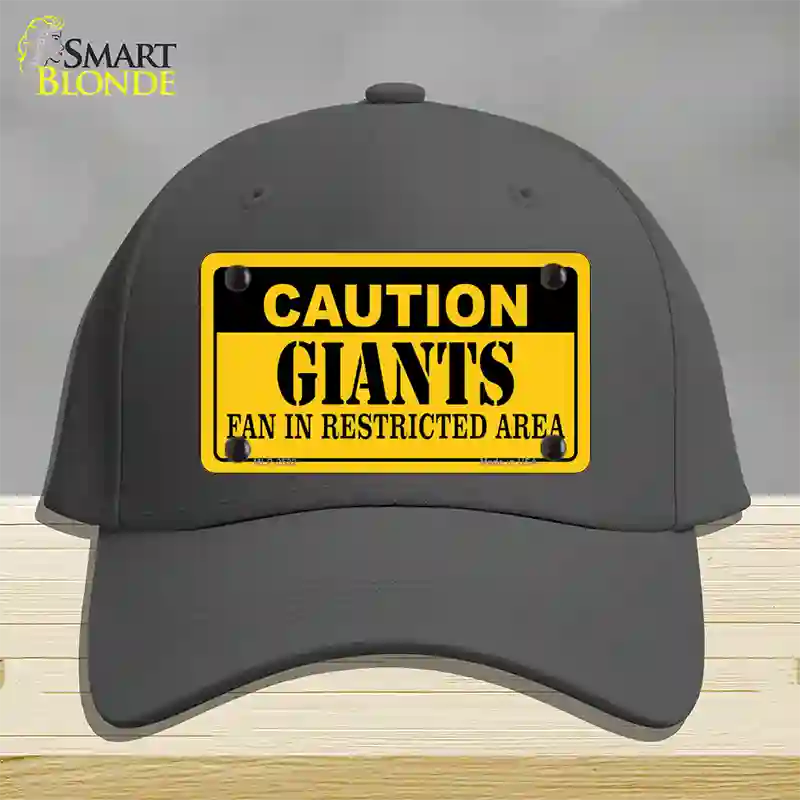 Caution Giants Novelty License Plate Hat Cotton / Charcoal