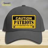 Caution Patriots Novelty License Plate Hat Cotton / Charcoal