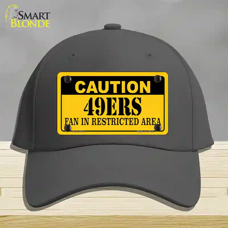 Caution 49ers Novelty License Plate Hat Cotton / Charcoal