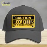 Caution Buccaneers Novelty License Plate Hat Cotton / Charcoal