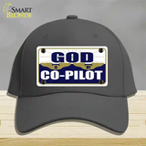 God Is My Co-Pilot Novelty License Plate Hat Cotton / Charcoal