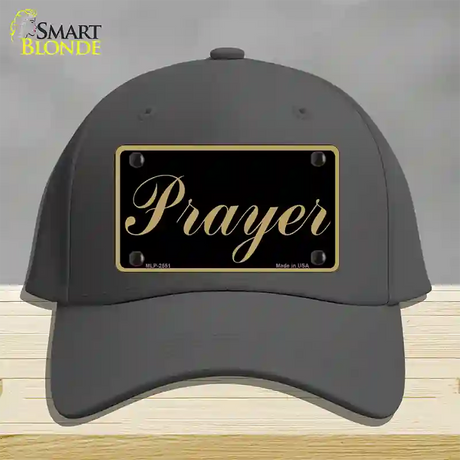 Prayer Novelty License Plate Hat Cotton / Charcoal