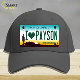 I Love Payson Arizona Novelty License Plate Hat Cotton / Charcoal