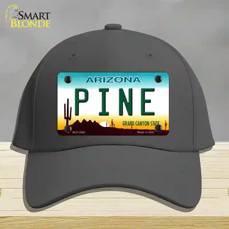 Pine Arizona Novelty License Plate Hat Cotton / Charcoal