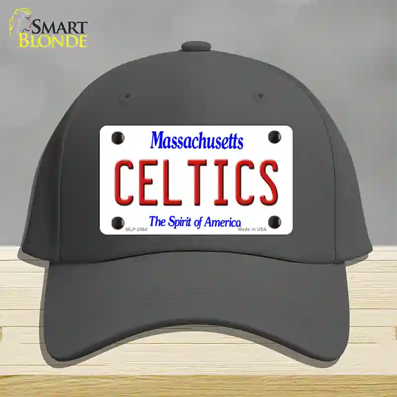 Celtics Massachusetts State Novelty License Plate Hat Cotton / Charcoal