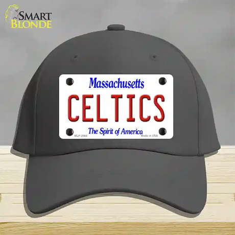 Celtics Massachusetts State Novelty License Plate Hat Cotton / Charcoal