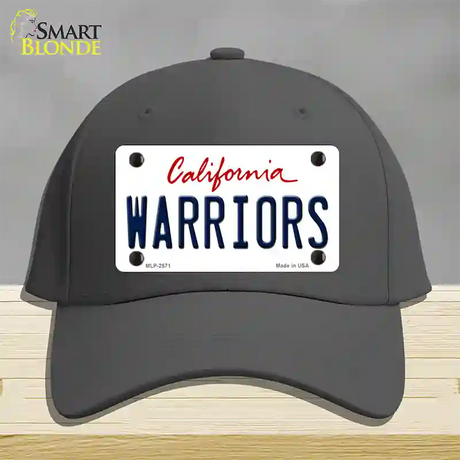 Warriors California State Novelty License Plate Hat Cotton / Charcoal