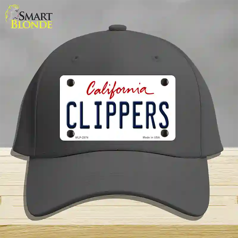 Clippers California State Novelty License Plate Hat Cotton / Charcoal