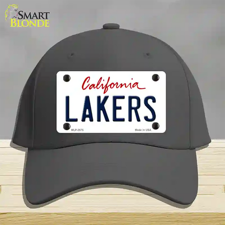 Lakers California State Novelty License Plate Hat Cotton / Charcoal