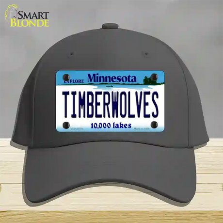 Timberwolves Minnesota State Novelty License Plate Hat Cotton / Charcoal