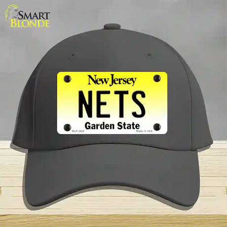 Nets New Jersey State Novelty License Plate Hat Cotton / Charcoal