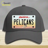 Pelicans Louisiana State Novelty License Plate Hat Cotton / Charcoal