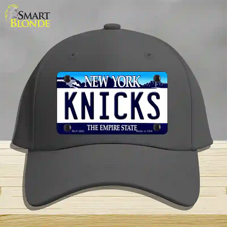 Knicks New York State Novelty License Plate Hat Cotton / Charcoal