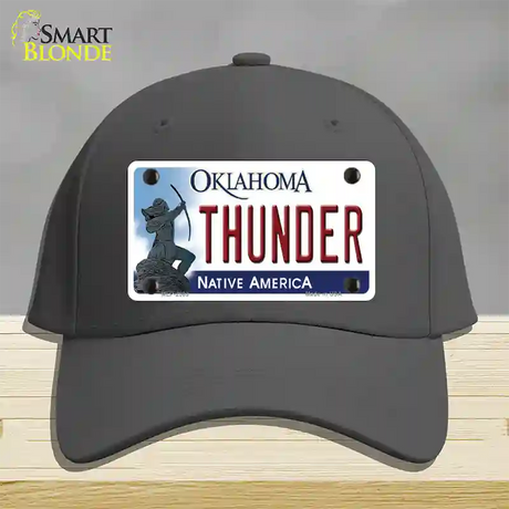 Thunder Oklahoma State Novelty License Plate Hat Cotton / Charcoal