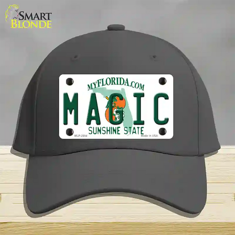 Magic Florida State Novelty License Plate Hat Cotton / Charcoal