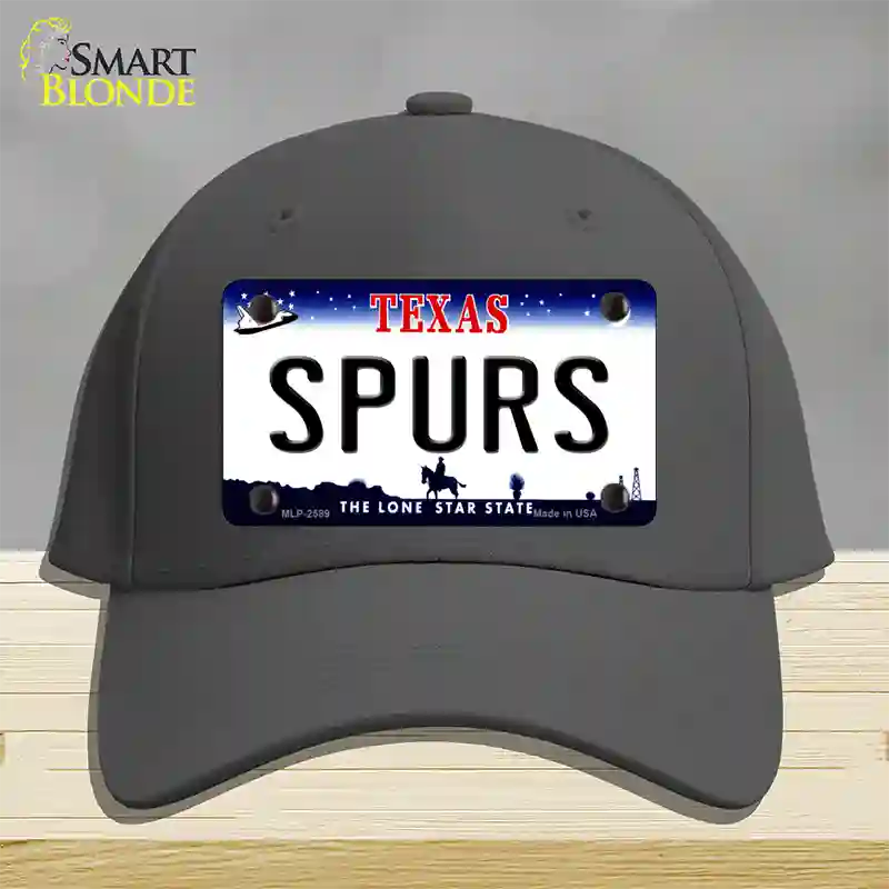 Spurs Texas State Novelty License Plate Hat Cotton / Charcoal