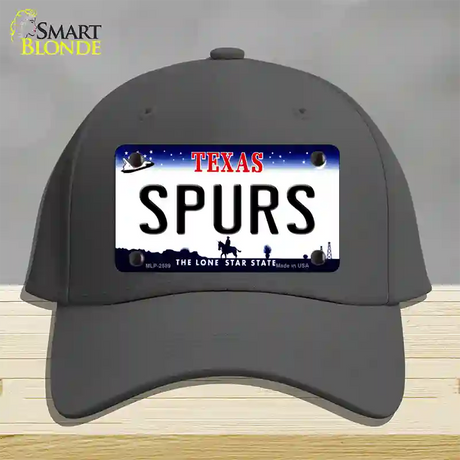 Spurs Texas State Novelty License Plate Hat Cotton / Charcoal