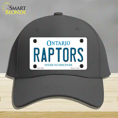 Raptors Ontario State Novelty License Plate Hat Cotton / Charcoal