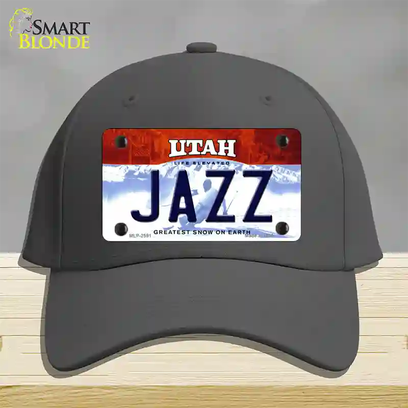 Jazz Utah State Novelty License Plate Hat Cotton / Charcoal