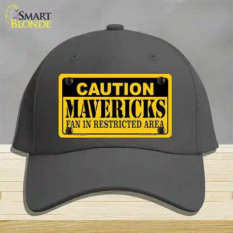 Caution Mavericks Fan Novelty License Plate Hat Cotton / Charcoal