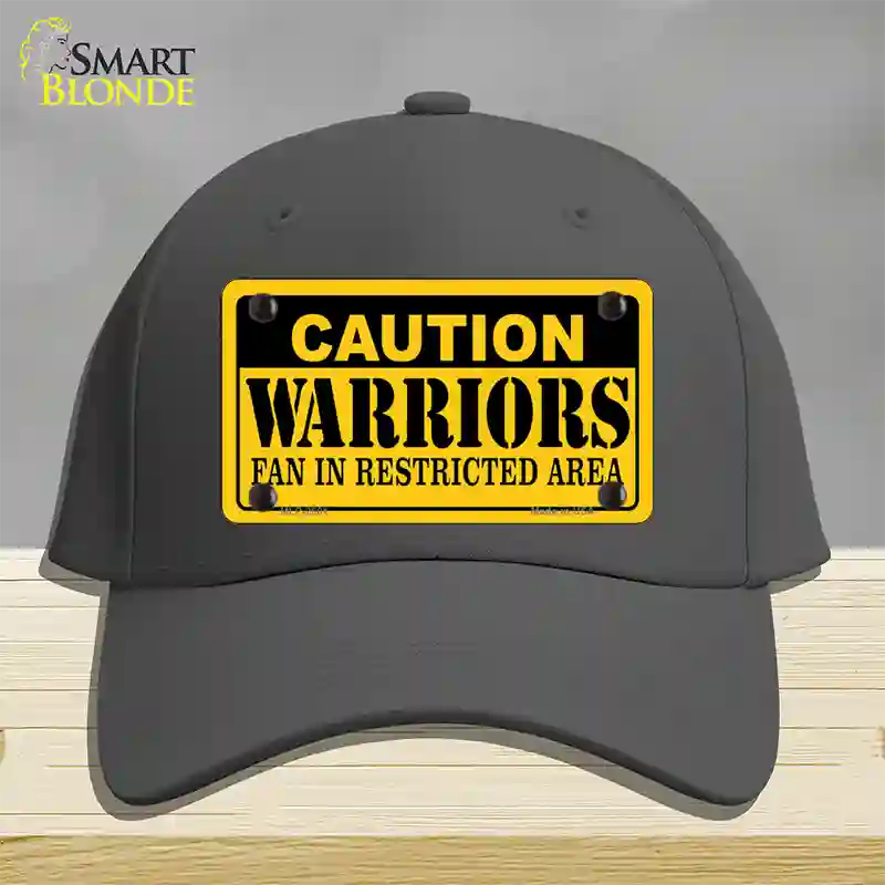 Caution Warriors Fan Novelty License Plate Hat Cotton / Charcoal