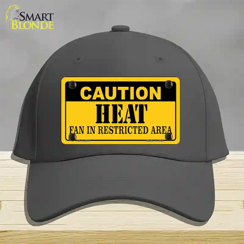 Caution Heat Fan Novelty License Plate Hat Cotton / Charcoal