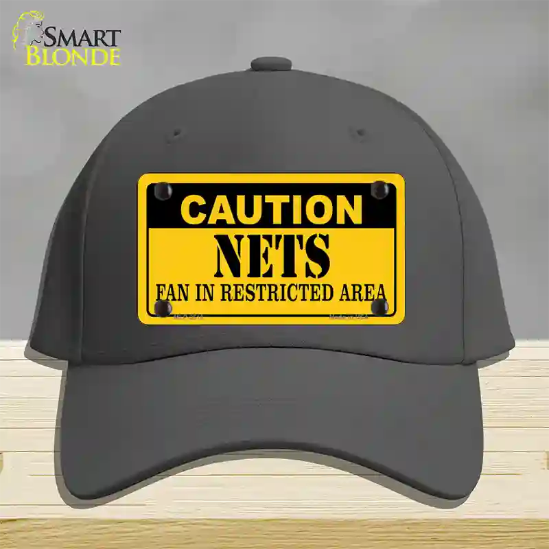 Caution Nets Fan Novelty License Plate Hat Cotton / Charcoal