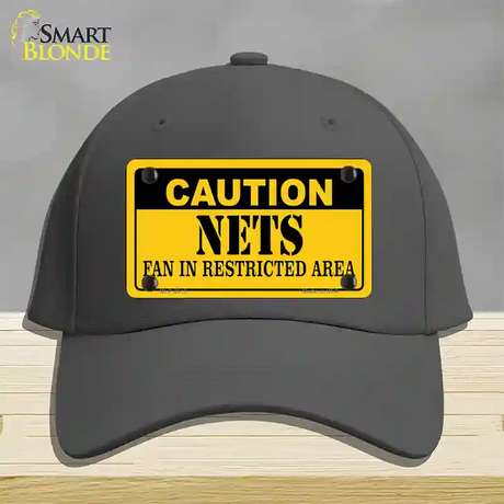 Caution Nets Fan Novelty License Plate Hat Cotton / Charcoal