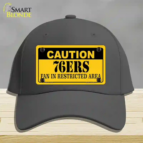 Caution 76ers Fan Novelty License Plate Hat Cotton / Charcoal