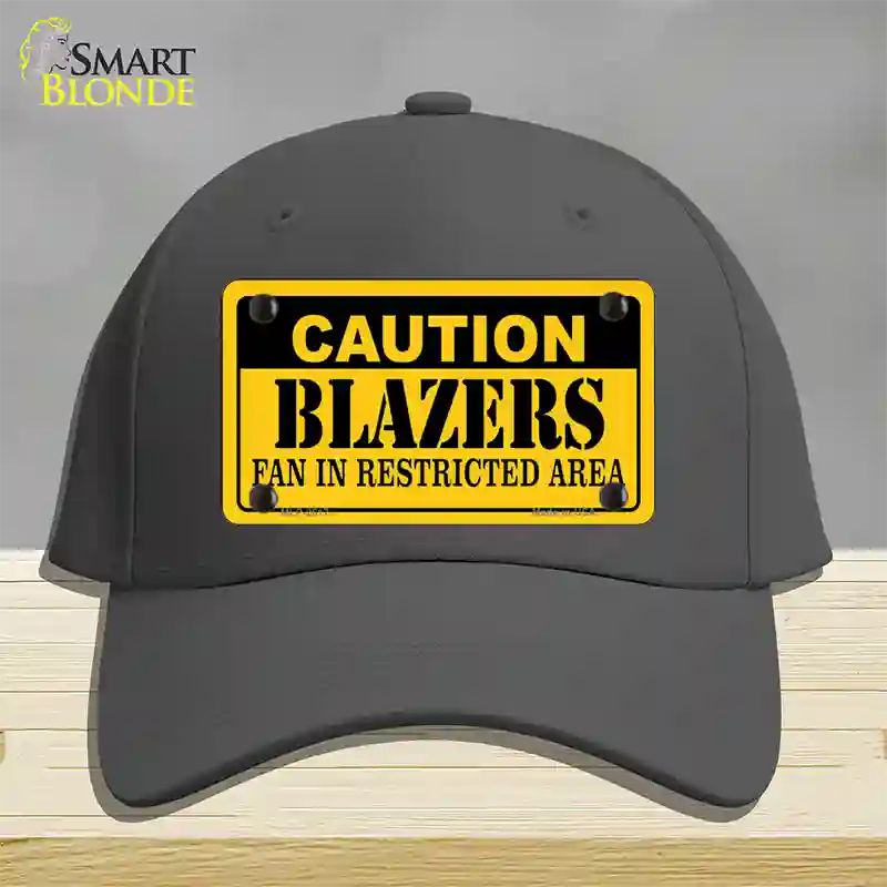 Caution Blazers Fan Novelty License Plate Hat Cotton / Charcoal