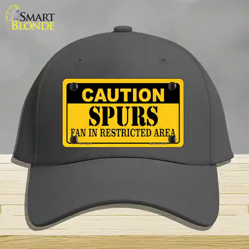 Caution Spurs Fan Novelty License Plate Hat Cotton / Charcoal