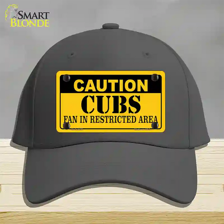 Caution Cubs Fan Novelty License Plate Hat Cotton / Charcoal