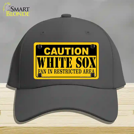 Caution White Sox Fan Novelty License Plate Hat Cotton / Charcoal