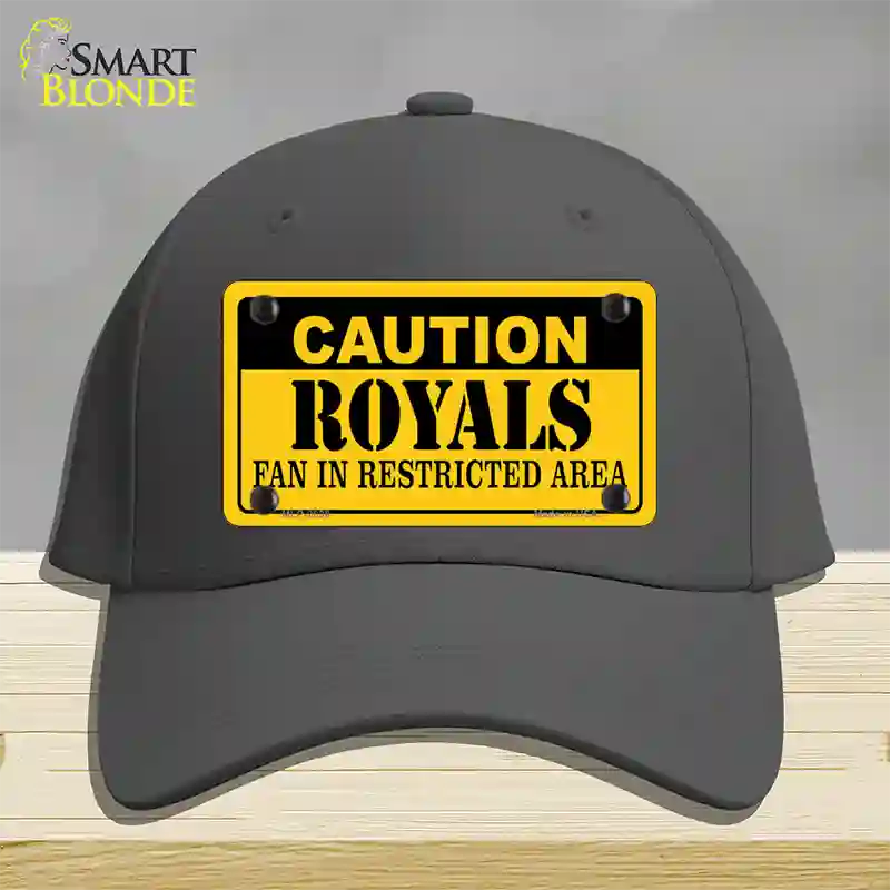 Caution Royals Fan Novelty License Plate Hat Cotton / Charcoal