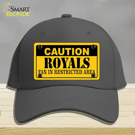 Caution Royals Fan Novelty License Plate Hat Cotton / Charcoal