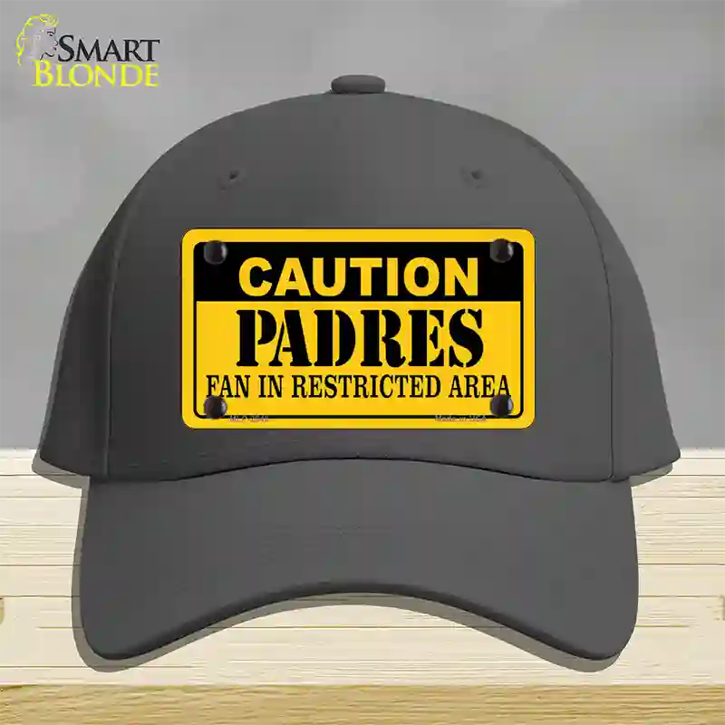 Caution Padres Fan Novelty License Plate Hat Cotton / Charcoal