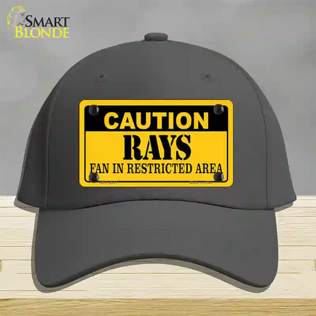 Caution Rays Fan Novelty License Plate Hat Cotton / Charcoal