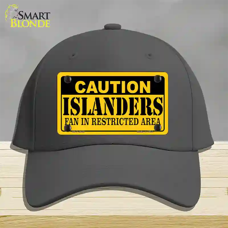 Caution Islanders Novelty License Plate Hat Cotton / Charcoal